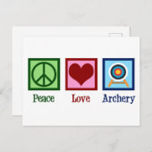 Peace Liebe Archery Niedlich Weihnachten Postkarte (Vorne/Hinten)