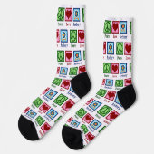Peace Liebe Archery Niedlich Weihnachten Socken (Linkes Detail)