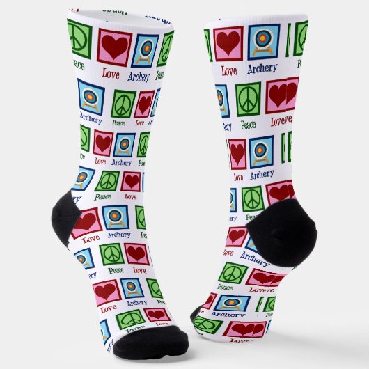 Peace Liebe Archery Niedlich Weihnachten Socken (Gewinkelt)