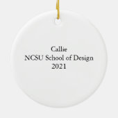 Peace Liebe Architecture Custom Architecture Weihn Keramik Ornament (Hinten)