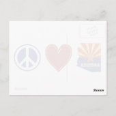 Peace Liebe Arizona Karte Gestaltete Staatsflagge  (Rückseite)