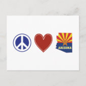 Peace Liebe Arizona Karte Gestaltete Staatsflagge  (Vorderseite)