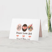 Peace Liebe Art Blank Card Karte (Rückseite)
