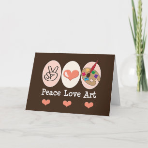 Peace Liebe Art Blank Card Karte