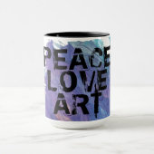 PEACE LIEBE ART + Malhintergrund | Tasse (Zentrum)