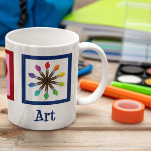 Peace Liebe Art Teacher Niedlich Paintbrush Kaffeetasse