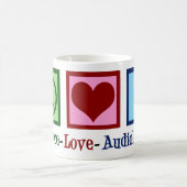 Peace Liebe Audiology Niedlich Audiologin Kaffeetasse (Mittel)
