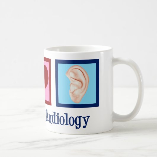Peace Liebe Audiology Niedlich Audiologin Kaffeetasse (Rechts)