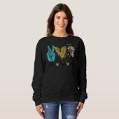 Peace Liebe Autismus Cooles Bewusstsein Asd Hippie Sweatshirt (Vorne ganz)