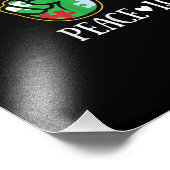 Peace Liebe Autismus Puzzle Ribbon Autismus Bewuss Fotodruck (Ecke)