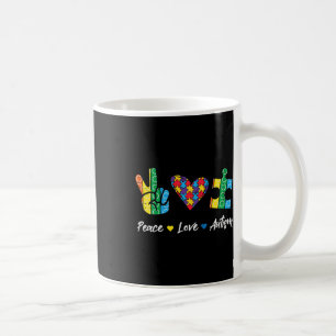 Peace Liebe Autismus Rätsel Bewusstsein Autisten M Kaffeetasse