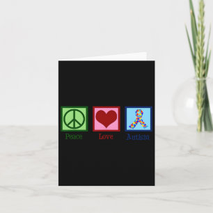 Peace Liebe Autismus Rätsel Bewusstsein Autisten M Karte