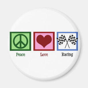 Peace Liebe Auto Racing Magnet