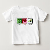 Peace Liebe Avocado Baby T-shirt (Vorderseite)