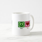 Peace Liebe Avocado Doppelseitig Kaffeetasse (VorderseiteRechts)