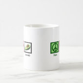 Peace Liebe Avocado Doppelseitig Kaffeetasse (Mittel)