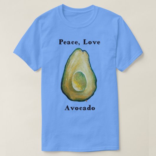 Peace Liebe Avocado Gemälde vegetarisches gesundes T-Shirt (Design vorne)
