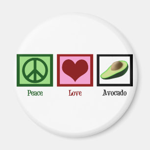 Peace Liebe Avocado Magnet