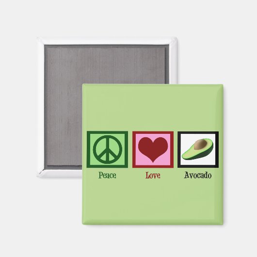 Peace Liebe Avocados Magnet (Vorderseite/Rückseite)