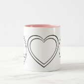 Peace Liebe Babies Zweifarbige Tasse (Mittel)