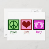 Peace Liebe Baby Girl Postkarte (Vorne/Hinten)
