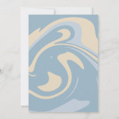 Peace Liebe Baby Wildblumen Retro Baby Boy Dusche Einladung (Rückseite)