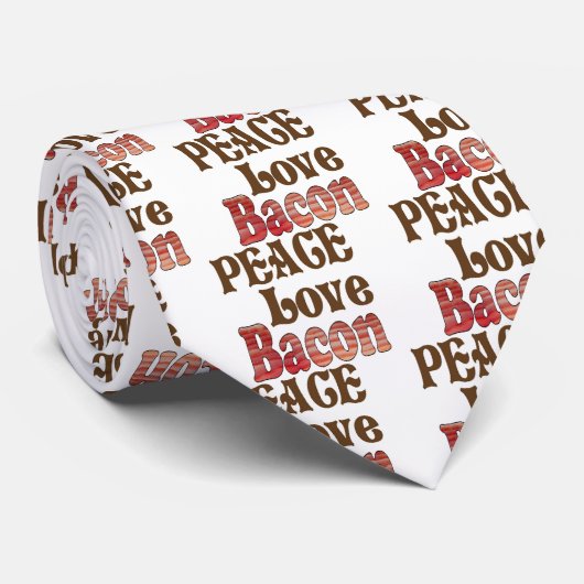 Peace Liebe Bacon Krawatte (Gerollt)
