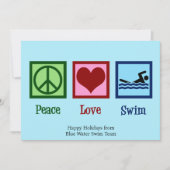 Peace Liebe Baden Niedlicher Schwimmer Weihnachten (Vorderseite)