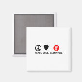 Peace Liebe Badminton Badminton Player Shuttle Spo Magnet (Vorderseite/Rückseite)