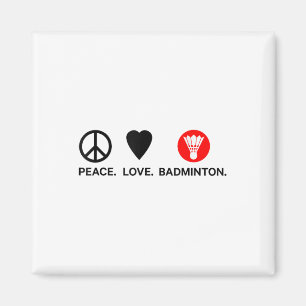 Peace Liebe Badminton Badminton Player Shuttle Spo Magnet