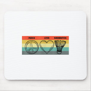 Peace Liebe Badminton Badminton Player Shuttle Spo Mousepad
