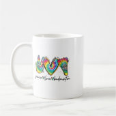 Peace Liebe Badminton Funny Gefärbte Krawatte Badm Kaffeetasse (Links)