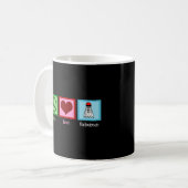 Peace Liebe Badminton Kaffeetasse (Vorderseite Links)