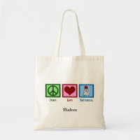 Peace Liebe Badminton Player Personalisiert