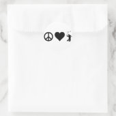 Peace Liebe Badminton Runder Aufkleber (Tasche)