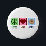 Peace Liebe Bagels Button<br><div class="desc">Peace Liebe Bagels. Ein niedliches Boutiquehotel für einen Liebhaber von Backwaren und Frühstücksgerichten.</div>