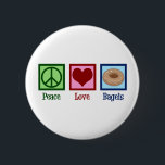 Peace Liebe Bagels Button<br><div class="desc">Peace Liebe Bagels. Ein niedliches Boutiquehotel für einen Liebhaber von Backwaren und Frühstücksgerichten.</div>