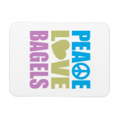 Peace Liebe Bagels Magnet (Horizontal)