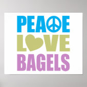 Peace Liebe Bagels Poster (Vorne)