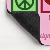 Peace Liebe Ballet Niedlich Custom Pink Ballerina Mousepad (Ecke)