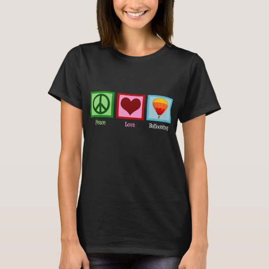 Peace Liebe Ballooning Lugano Festival T-Shirt (Vorderseite)