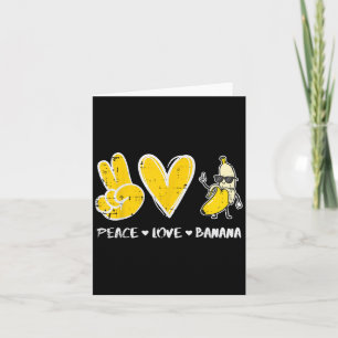Peace Liebe Banana Funny Frucht Nahrung Vegan Männ Karte