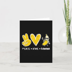 Peace Liebe Banana Funny Frucht Nahrung Vegan Männ Karte