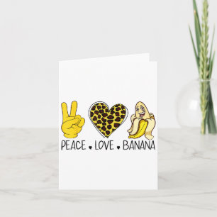 Peace Liebe Banana Spaß Lugano Frische Liebe Ban Karte