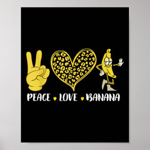 Peace Liebe Banana Spaß Lugano Frische Liebe Ban Poster
