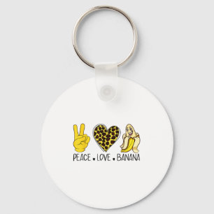 Peace Liebe Banana Spaß Lugano Frische Liebe Ban Schlüsselanhänger