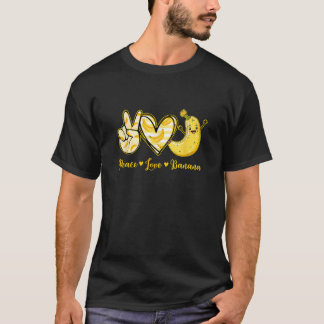 Peace Liebe Bananas Fresh Banana Frucht Lover Men T-Shirt