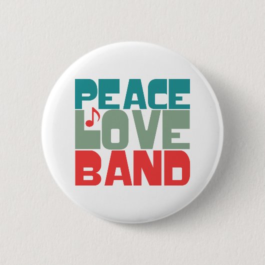 Peace Liebe Band Button (Vorderseite)
