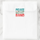 Peace Liebe Band Quadratischer Aufkleber (Tasche)