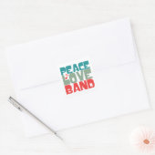 Peace Liebe Band Quadratischer Aufkleber (Umschlag)